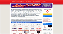 Desktop Screenshot of bekleidung-gutscheine.de